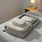 4 Piece Compression Packing Cubes for 3–7 Day Travel, Lightweight Travel Organizers with Breathable Mesh, Double-Zipper Packi