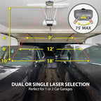 Fosmon, Wider Angle Upgrade, Dual Laser Garage Parking Assist Guide System, 360-degree Adjustable Parking Sensor with AC Adap