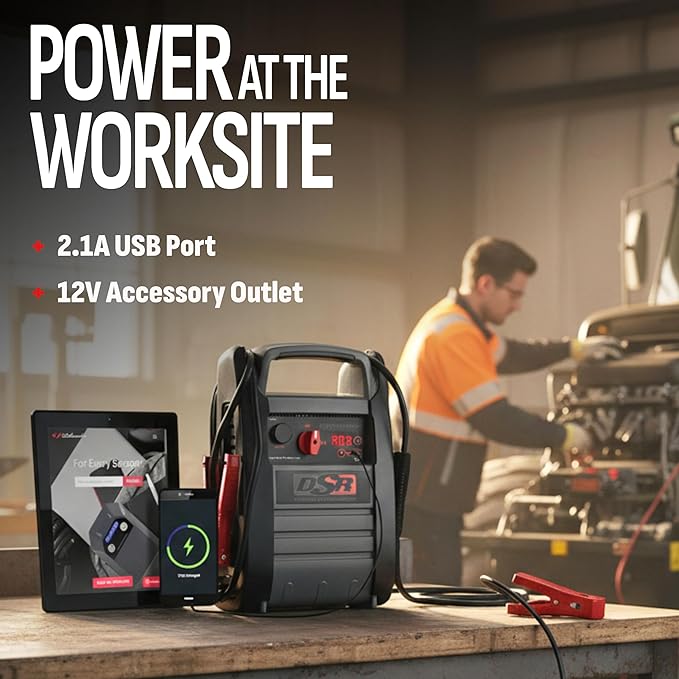 Schumacher Electric DSR ProSeries Car Battery Jump Starter - 2200 Peak Amp 12V Car Starter, Jump Box & Portable Power