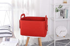Minoisome Storage Basket Felt Storage Bin Collapsible& Convenient Box Organizer with Carry Handles for Office Bedroom Closet 