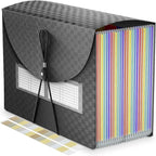 25 Pockets Accordion File Organizer Expanding File Folders,Expandable Document Organizer Plastic Accordian Filing Folder,A4/L