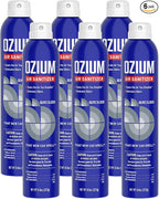 Ozium Air Sanitizer Spray - Room Odor Eliminator for Home, Car, and Office - New Car - 8 oz Can - 6 Pack