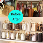 Gisipameis Acrylic Purse Organizer for Closet, 8-Slot Bag & Purse Organizer, No Assembly, Clear Handbag Storage Shelf .for Sh