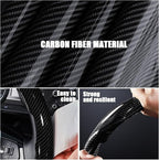 Car Steering Wheel Cover, 3 Piece Bright Carbon Fiber Steering Wheel Covers, Non-Slip Steering Wheel Cover Protector, Great Grip, Universal Car Accessories Decoration for 14.5-15 inch (Black)