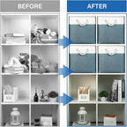 Temary Cube Bins 4 Pack Large Storage Cube Storage Baskets 13x13x13 Storage Cube Bins for Shelves with Handles, Fabric Storag