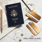 Heavy Duty Metal Luggage Tags for Suitcases| Indestructible Aluminum Travel Tag w/Steel Cable Loop & Smart Lost Bag Recovery,