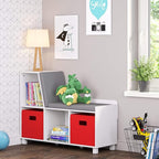 RiverRidge Folding Storage Bins with Handles Red Cube Storage Organizer for Closet, Bedroom & Playroom - Closet Organizers an
