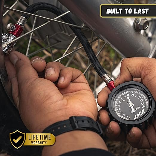 JACO ElitePro-X Low Pressure Tire Gauge with Lightning Chuck (0-15 PSI)