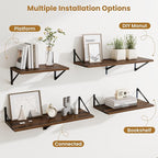 Floating Shelves for Wall,40" Wall Mounted Shelves Set of 2,Long Wood Floating Shelves,Hanging Wide Display & Storage Shelf w