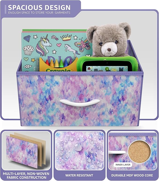 Sorbus Fabric Dresser for Kids Bedroom - Chest of 5 Drawers, Tall Storage Tower, Clothing Organizer, for Closet, for Playroom