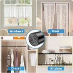 AIZESI Tension Curtain Rod for Windows 26.5 to 36 inch, Adjustable Expandable Pressure Spring Curtain Rod No Drilling, Black 