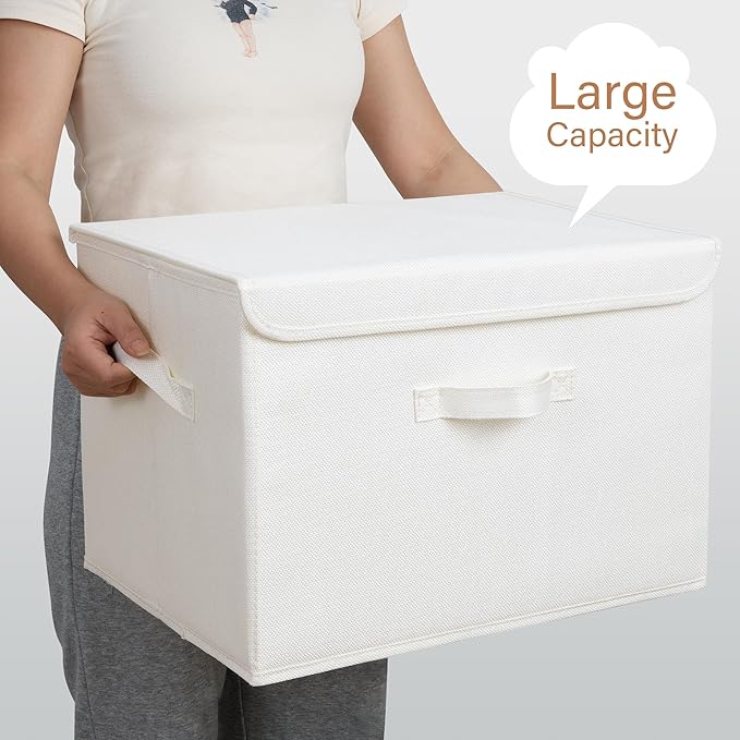 GRANNY SAYS Storage Boxes with Lids, Large Storage Bins with Lids, Decorative Box, Shelves Baskets, Clothes Storage and Organ