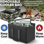 FORTEM Trunk Organizer with Cooler For SUV Car Trunk, Foldable Storage, Car Accessories for Women Men, Collapsible Bag, Perfect