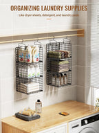 6 Tier Closet Hanging Organizer, Metal Closet Organizers and Storage with 4 Hanging Hooks 4 S-Hooks for Wardrobe Laundry Room