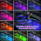 Dreamcolor Acrylic Interior Car Lights, WEBUPAR Car Accessories 18 in 1 Car LED Strip Lights with APP Control and 213 Modes, 175 inches 593 LEDs Fiber Optic Lights, RGB Neon Light Kits