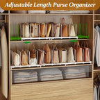 Dmevkic 11-Pack Adjustable Shelf Dividers, Expandable Purse Organizer for Closet (32–44.8"), Purse Storage Handbag Organizer 