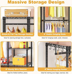 Ulif H50 Extra Large Clothes Rack, Heavy Duty Garment Rack, Freestanding Portable Closet, Clothing Racks for Hanging Clothes,
