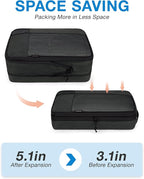 BAGSMART Compression Packing Cubes for Travel, 6 Set Packing Cubes for Carry on Suitcases, Compression Travel Cubes & Suitcas