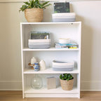 NaturalCozy 11.8"x8"x4.5” Rectangle Storage Baskets for Shelves 3 Pack | Cotton Rope Woven Small Baskets for Organizing | Sma