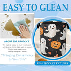 Halloween Ghost Pumpkin Laundry Basket Collapsible Laundry Hamper Clothes Toy Storage Bin for Bathroom Bedroom Room Decor 16"