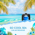 Car Air Fresheners, Ocean, 6-Pack, 4ml Each, Car Fresheners for Women Men, Long Lasting Air Freshener for Car Vent Clips, Car