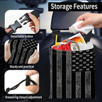 Car Trash Bag Large Hanging Can for Back of Seat, Cute Waterproof Car Garbage Bag for Vehicle, Travelling, Outdoor Dark American Flag