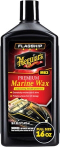 Meguiar's Flagship Premium Marine Wax M6316 - Synthetic RV and Boat - Durable Fiberglass and Gel Coat Protection for a Long-Lasting Shine - Professional-Grade with UV Protection, 16 Oz Liquid