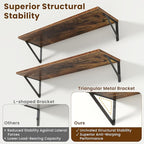 Floating Shelves for Wall Decor,24" Wx8 D Wall Mount Floating Bookshelf Set of 2,Hanging Storage Shelf with Sturdy Metal Brac