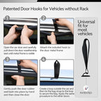 MARCHWAY Waterproof Car Roof Luggage Bag, Weatherproof Soft Shell Rooftop Cargo Carrier Bag for Vehicles with or Without Rack. 6 Door Hooks, Anti Slip Mat, Lock Included (15 Cubic Feet, Black)