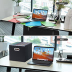 Oterri Cardboard File Organizer Box for Hanging File Folders Letter Size,Large File Box for Computer Desk,File Cabinet,Workin