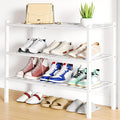 Smiry Shoe Rack, 3 Tier Small Bamboo Shoe Organizer, Stackable Free Standing Wooden Shoe Storage Shelf for Closet, Entryway, 