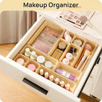 Vtopmart 25 PCS Plastic Drawer Organizers Set, 4-Size Versatile Bathroom and Vanity Drawer Organizer Trays, Storage Bins for 