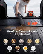 VEVOR Shop Vac, 8 Gallon Wet Dry Shop Vacuum, 6 Peak HP with One-Button Self-Cleaning, Dual-Filter, 900W Input Power, 1.25in 