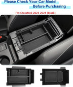 2 Layer-2024 2025 2026 Crosstrek Center Console Organizer for Subaru Crosstrek (Base/Premium/Sport/Limited/Wildernes),Durable ABS 2025 Crosstrek&Impreza Tray 2026 Crosstrek Hybrid Accessories