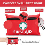 General Medi Mini First Aid Kit, 150 Piece Small First Aid Kit - Includes Emergency Foil Blanket, Scissors for Travel, Home, 