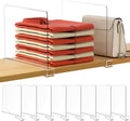 HBlife 12 Inches Tall [Extra Tall Version] Clear Shelf Dividers, 8 Pack Purse Organizer for Closet Perfect for Sweater, Shirt