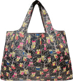 allydrew Large Foldable Tote Nylon Reusable Grocery Bags, 5 Pack