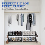 4 Pack Narrow Wall Mounted Shoe Rack for Small Spaces, Hanging Shoe Rack Holds 16 Pairs, 17"-30"Adjustable Heavy Duty Wall Sh