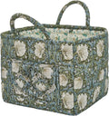 Boho Fabric Storage Basket, Large Capacity Laundry Basket, 12.2'' x 10.23'' x 10.23'' Collapsible Laundry Hamper with Easy Ca