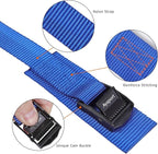 Ayaport Lashing Straps Car Roof Rack Straps Cam Buckle Tie Down Strap for Kayak, SUP, Canoe, Surfboard Packing (Blue, 1" x 12')
