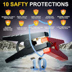 Jump Starter with Air Compressor, Car Jumper Starter Portable 6000A, 150PSI Tire Inflator/Air Pump, LED Flashlight for