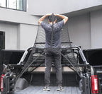 Highly Elastic Cargo Net, 4'x6' Stretches to 8'x12, Suitable for 6.5ft - 8.1ft Long Bed Trucks, Trailers (Lager Single Layer)
