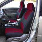 FH Group Flat Cloth Full Set Car Seat Covers Three Row 7 Seater - Universal Fit for Cars, Trucks & SUVs Burgundy