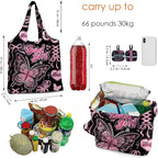 BeeGreen Reusable Grocery Shopping Bag -Travel Tote Bag - Foldable Compact Sturdy Bags