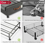 Yecaye Under Bed Storage with Wheels, 4 Pack 60L Under Bed Rolling Storage with Clear Window & Label, Underbed Storage Contai