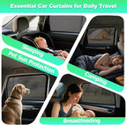 Car Window Shades for 2017-2022 CRV - Rear Side Window Sun Shade for Baby, Breathable Mesh Car Privacy Window Covers, UV Protection and Heat Insulation for Road Trips, Napping, Camping (2 PCS)