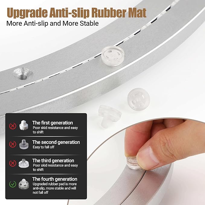 18 Inch Lazy Susan Heavy-Duty Aluminium Alloy Rotating Bearing Lazy Susan Hardware- Mute Bearing Turntable Ring Hardware for 