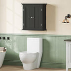 ChooChoo Bathroom Wall Cabinet Set of 2, Over The Toilet Space Saver Storage Cabinet, Medicine Cabinet with 2 Door and Adjust