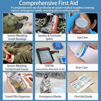 Professional Trauma First Aid Kit - Military-Grade Labelled Compartments & MOLLE System for Workplace, Outdoor, Car, Boat, Hu