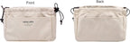 Vercord Canvas Handbag Organizers, Sturdy Purse Insert Organizer Bag in Bag, 10 Pockets Beige Small